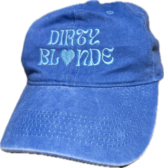 DIRTY BLONDE - Psychedelic Heart Baseball Cap - Blue